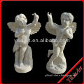 Outdoor Hand Carved White China Marble Child Sculpture